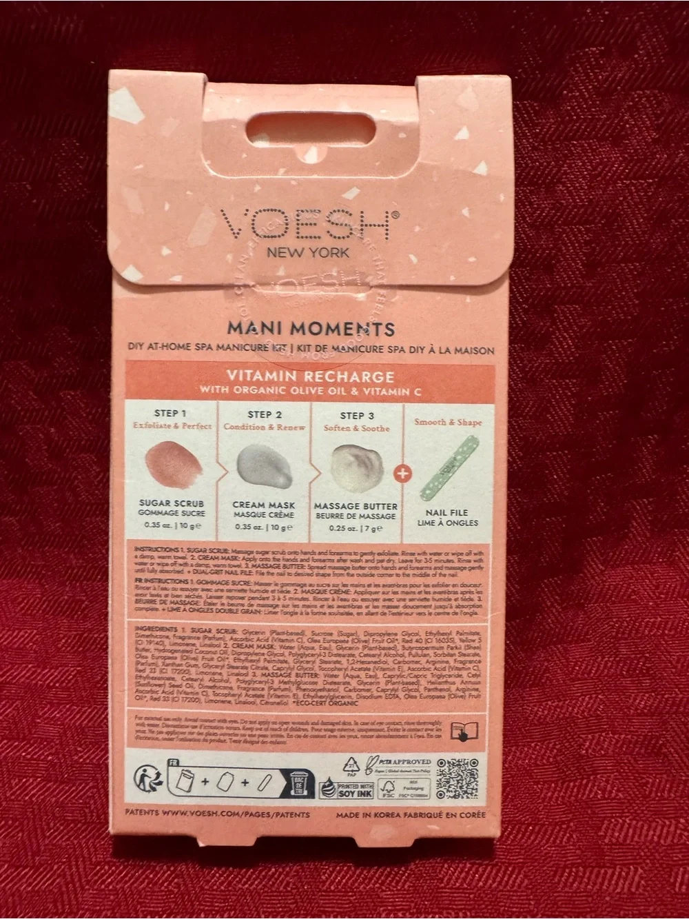 VOESH Pedi In A Box Coco Colada Oasis and 3 pack of assorted Mani moments.